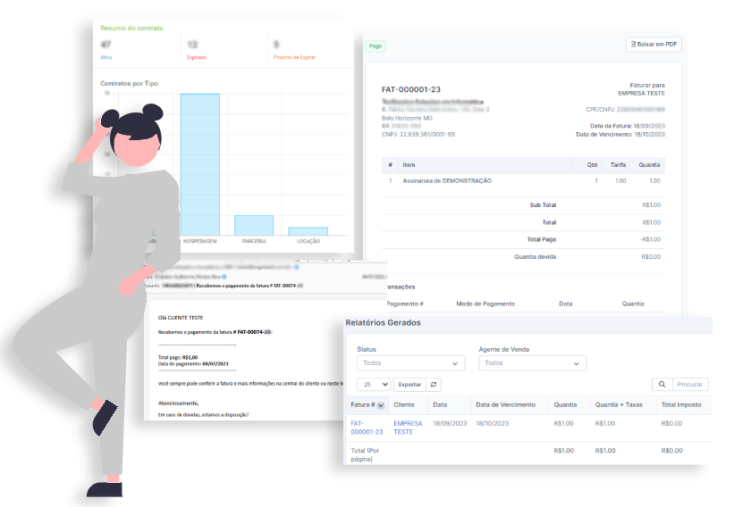 Faturas e cobranças automáticas